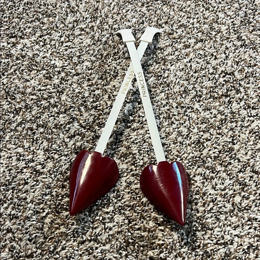 Prince Maroon Heart-Shaped Closet Hooks